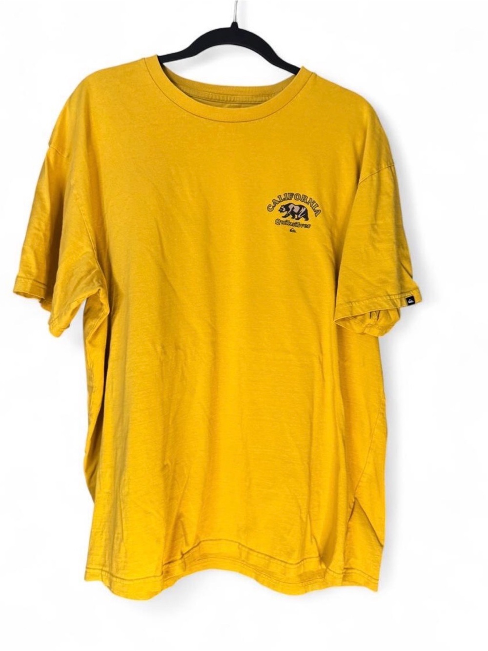Quiksilver Yellow California Graphic Short Sleeve Tee